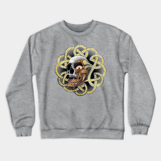 Bio-Mechanical Skull Knot Crewneck Sweatshirt by Chuck